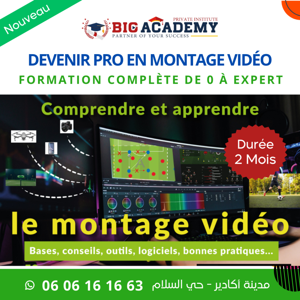 formation montage vidéo agadir