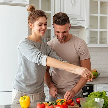 couple cooking